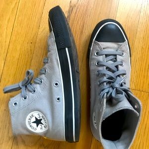 Grey Converse mid top sneakers